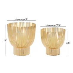 Kirkland's Home Matte Straws 2-Pc. Votive Candle Holder Set- Candle Holders