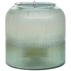 Kirkland's Home Matte Turquoise Glass Candle Holder- Candle Holders
