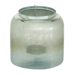 Kirkland's Home Matte Turquoise Glass Candle Holder- Candle Holders