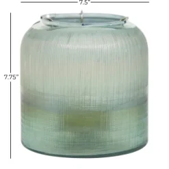 Kirkland's Home Matte Turquoise Glass Candle Holder- Candle Holders