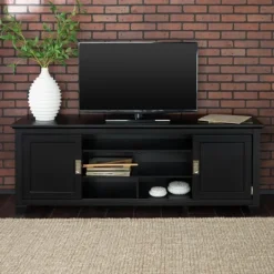Kirkland's Home Matte Wood Sliding Doors Media Console- Tv Stands & Media Consoles