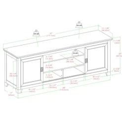 Kirkland's Home Matte Wood Sliding Doors Media Console- Tv Stands & Media Consoles