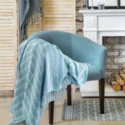 Kirkland's Home Maui Striped Fringe Throw- Blankets & Throws