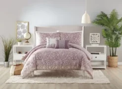 Kirkland's Home Mauve Scorro 5-Pc. Queen Comforter Set- Comforters