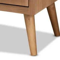 Kirkland's Home Medium Oak Rattan 2-Door Cabinet- Cabinets & Sideboards