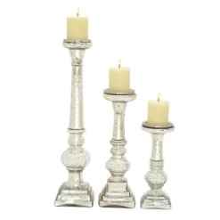 Kirkland's Home Mercury Glass Candle Holders, Set Of 3- Candle Holders