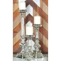 Kirkland's Home Mercury Glass Candle Holders, Set Of 3- Candle Holders