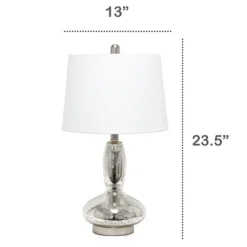 Kirkland's Home Mercury Glass Curvy Table Lamp- Table Lamps