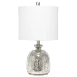 Kirkland's Home Mercury Hammered Glass Shade Table Lamp- Table Lamps