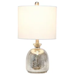 Kirkland's Home Mercury Hammered Glass Shade Table Lamp- Table Lamps
