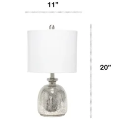 Kirkland's Home Mercury Hammered Glass Shade Table Lamp- Table Lamps