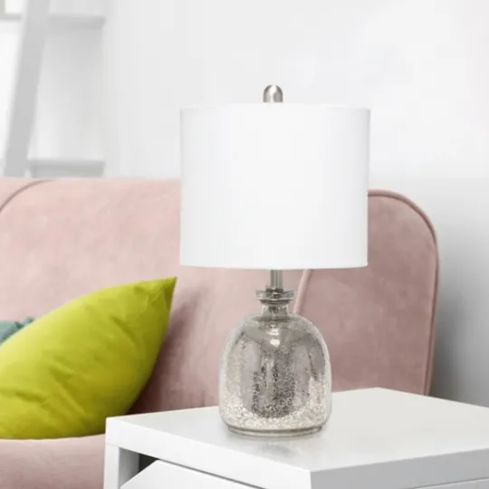 Kirkland's Home Mercury Hammered Glass Shade Table Lamp- Table Lamps