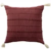 Kirkland's Home Merlot Striped Organic Cotton Throw Pillow- Pillows