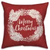 Kirkland's Home Merry Christmas Wreath Outdoor Pillow- Pillows
