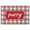 Kirkland's Home Merry Plaid Christmas Kitchen Mat- Kitchen & Floor Mats