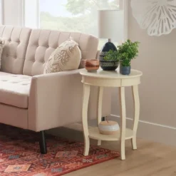 Kirkland's Home Merryweather Off White Accent Table- Accent & End Tables
