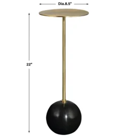 Kirkland's Home Metal & Round Black Base Cocktail Table- Accent & End Tables