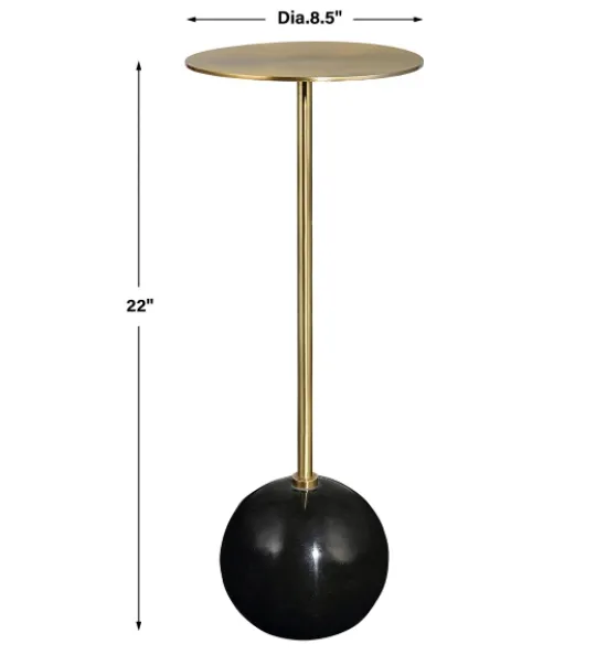 Kirkland's Home Metal & Round Black Base Cocktail Table- Accent & End Tables
