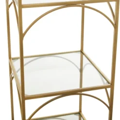 Kirkland's Home Metal And Clear Glass 4-Tier Shelf- Bookshelves