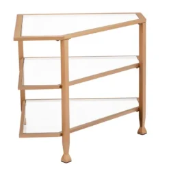Kirkland's Home Metal And Glass Corner Tv Stand- Tv Stands & Media Consoles