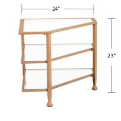 Kirkland's Home Metal And Glass Corner Tv Stand- Tv Stands & Media Consoles