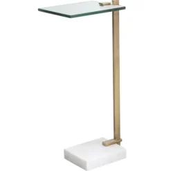 Kirkland's Home Metal And Glass Top Accent Table- Accent & End Tables