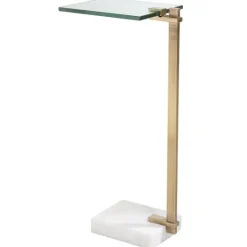 Kirkland's Home Metal And Glass Top Accent Table- Accent & End Tables