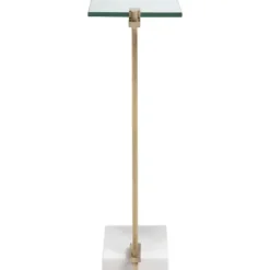 Kirkland's Home Metal And Glass Top Accent Table- Accent & End Tables