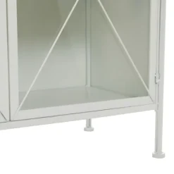 Kirkland's Home Metal And Glass X-Door Cabinet- Cabinets & Sideboards