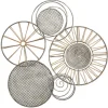 Kirkland's Home Metal And Rattan Cord Discs Wall Sculpture- Wall Plaques