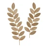 Kirkland's Home Metal And Reed Leaf Wall Plaques, Set Of 2- Wall Plaques