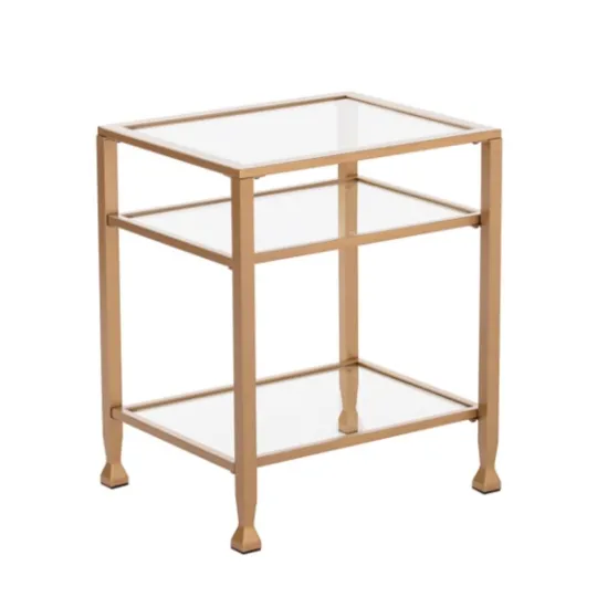 Kirkland's Home Metal And Tempered Glass Side Table- Accent & End Tables