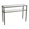 Kirkland's Home Metal And Tempered Glass Console Table- Console Tables