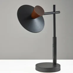 Kirkland's Home Metal And Walnut Wood Table Lamp- Table Lamps