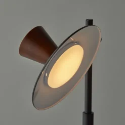 Kirkland's Home Metal And Walnut Wood Table Lamp- Table Lamps