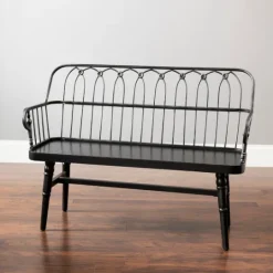 Kirkland's Home Metal And Wood Amy Bench- Entryway Furniture