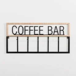 Kirkland's Home Metal And Wood Coffee Bar Wall Hooks- Hooks