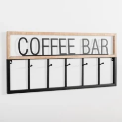 Kirkland's Home Metal And Wood Coffee Bar Wall Hooks- Hooks