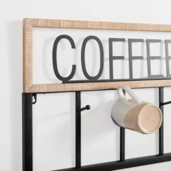 Kirkland's Home Metal And Wood Coffee Bar Wall Hooks- Hooks