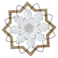 Kirkland's Home Metal And Wood Flower Wall Plaque- Wall Plaques