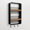 Kirkland's Home Metal And Wood Wall Magazine Rack- Wall Storage