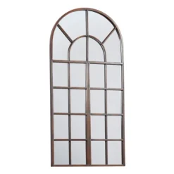 Kirkland's Home Metal Arch Frame Windowpane Wall Mirror- Decorative Mirrors