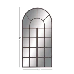 Kirkland's Home Metal Arch Frame Windowpane Wall Mirror- Decorative Mirrors