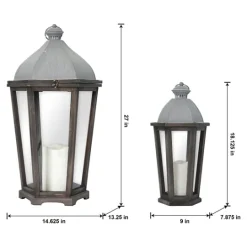 Kirkland's Home Metal Arch Top Led Lanterns, Set Of 2- Lanterns