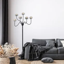 Kirkland's Home Metal 6-Arm Pom Pom Floor Lamp- Floor Lamps