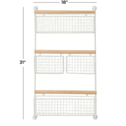 Kirkland's Home Metal 4-Basket Wall Shelf- Wall Storage