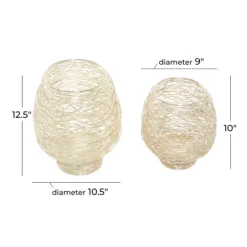 Kirkland's Home Metal Bird'S Nest Votive Holders, Set Of 2- Candle Holders
