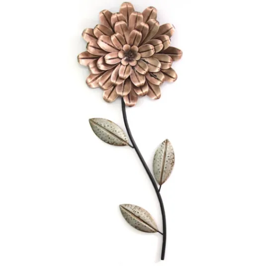 Kirkland's Home Metal Blush Romantic Flower Stem Wall Sculpture- Wall Plaques