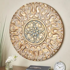 Kirkland's Home Metal Carved Floral Wall Sculpture- Wall Plaques