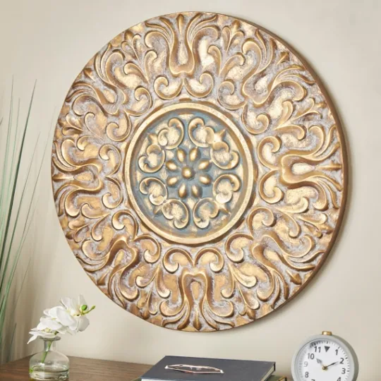 Kirkland's Home Metal Carved Floral Wall Sculpture- Wall Plaques